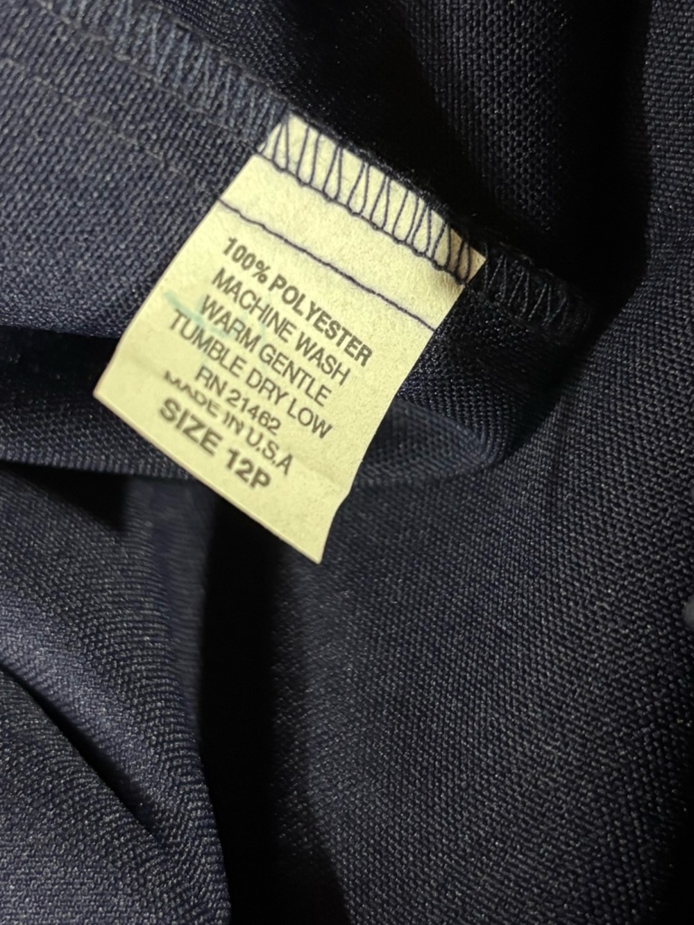 Good Times Vintage 80’s Navy Pinstripe Double-Breasted Skirt Suit - Picture 9 of 10